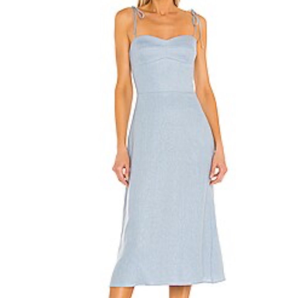 Amanda Uprichard blue linen dress